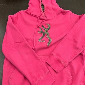 Browning Pink Hoodie with Embroidered Logo